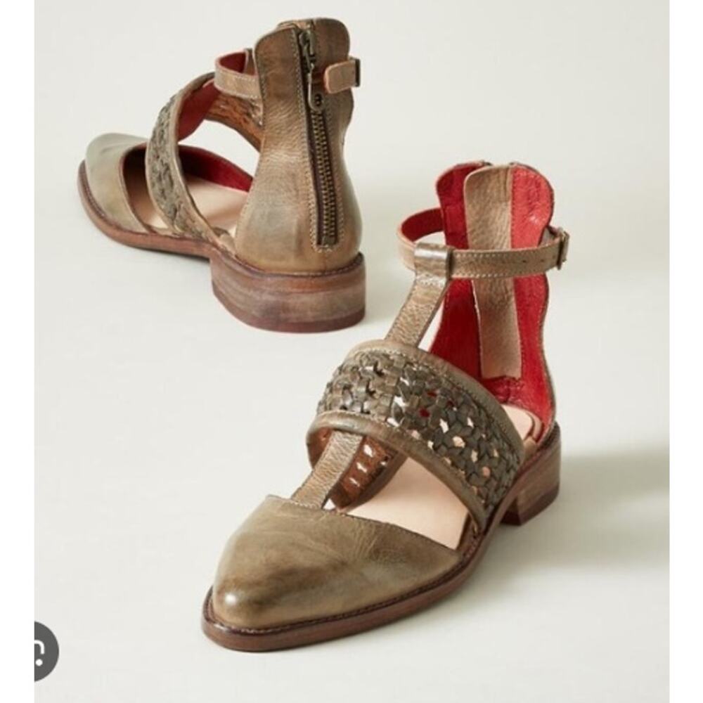 Bed|Stü Bethany woven leather T-strap shoes 9